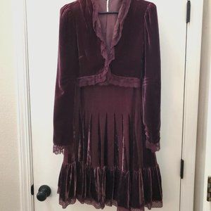 Velvet and Lace Free People Bolero and Skirt Gothic